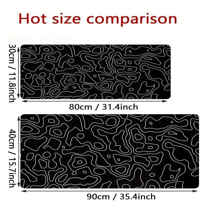 Large Non-Slip Line Pattern Gaming Mouse Mat