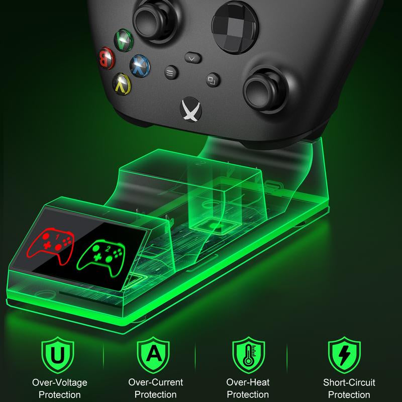 Controller Charging Station with 2 x 4320Mwh Rechargeable Battery Packs for Xbox Series